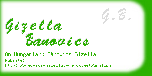 gizella banovics business card